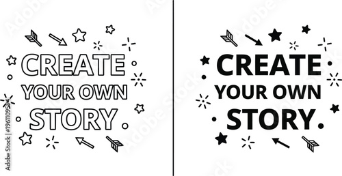 Create your own story quote illustration