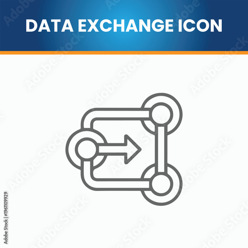Data Exchange Icon – Secure & Modern Design