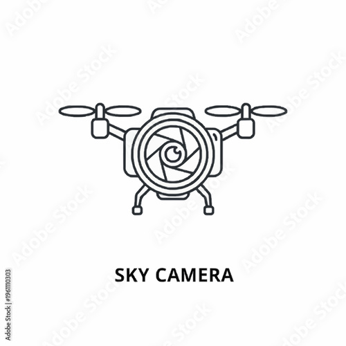 Quadcopter drone equipped with a camera for aerial photography