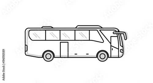 Large Coach Bus Vehicle Transportation.