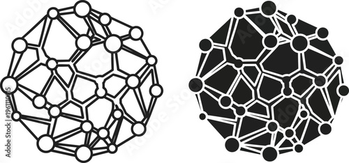Abstract network structure in black and white