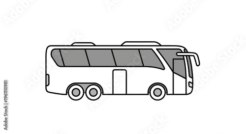 Large Coach Bus Vehicle Transportation.