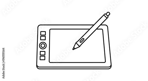 Graphic Tablet with Stylus Pen.