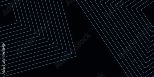 Minimalist background with glowing blue geometric lines. Modern design with elegant dynamic line style.