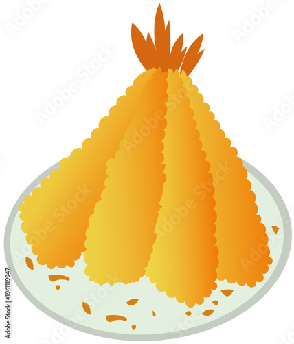 shrimp tempura vector