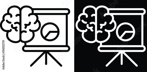 interpretation Two-tone version in black and white background