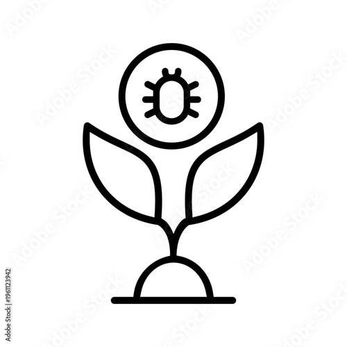 Pest icon vector. Pest control Illustration sign. Insect control symbol. pest control service logo.