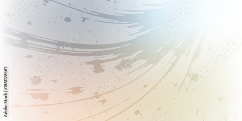 Abstract watercolor brush strokes with subtle floral elements and soft color gradient.