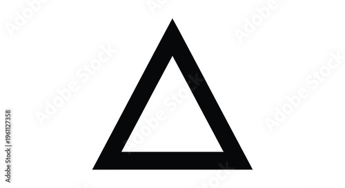 Free Download Simple black triangle shape against a white background silhouette - GFXLoad