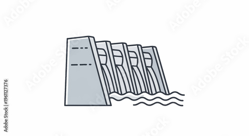 Dam Water Flood Control Structure.