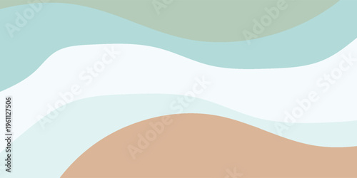 Abstract Wavy Organic Shapes Background in Earthy Tones.