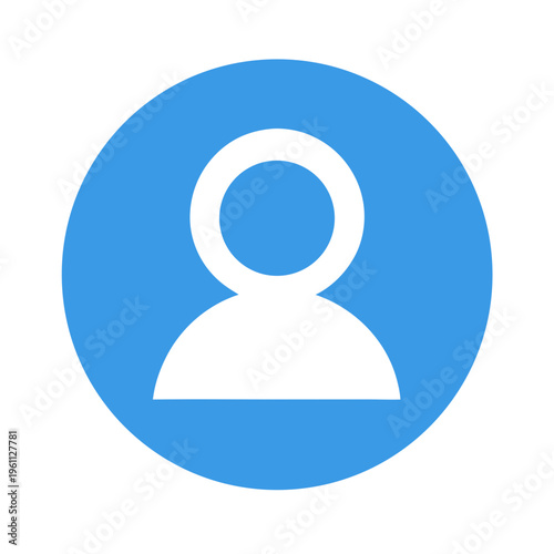 User profile icon inside circle symbol for person account and human resources and general avatar