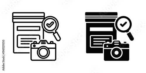 Evidence Collection icon set with style outline and solid. vector simple elements for design and presentation.
