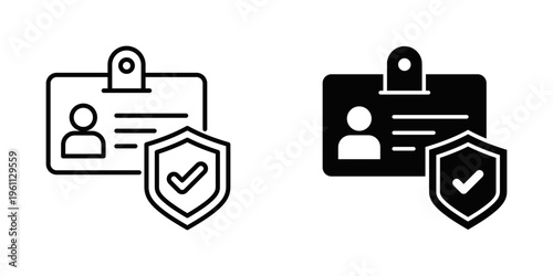 Security Clearance icon set with style outline and solid. vector simple elements for design and presentation.