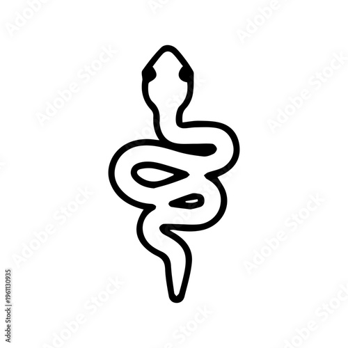 Serpent symbol line art