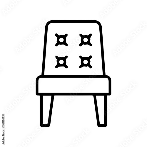 Elegant Tufted Chair Icon