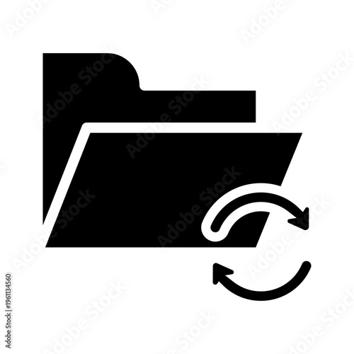 Folder vector icon. Database Illustration sign. File storage symbol. jacket logo. Design for web and app.