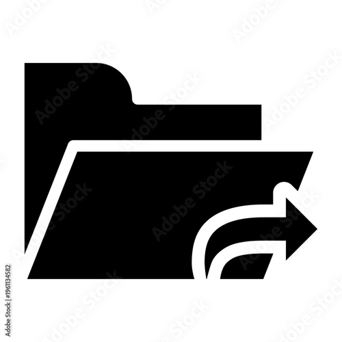 Folder vector icon. Database Illustration sign. File storage symbol. jacket logo. Design for web and app.