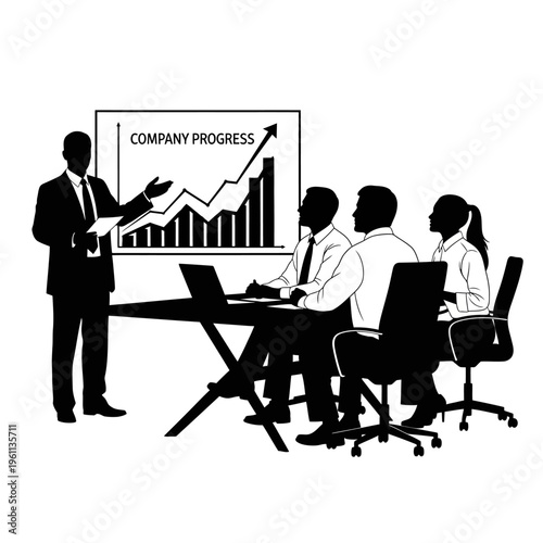 Business people in meeting presentation.