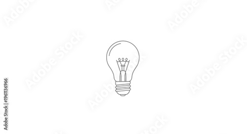 Light bulb icon, vector lightbulb, electricity symbol, gray illustration