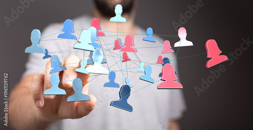 Visual of a network, symbol...