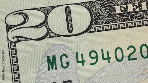 Dynamic video showing fragments different euro dollar banknotes denomination Detailed currency macro photography money background. Business wealth prosperity concept. High resolution financial banking