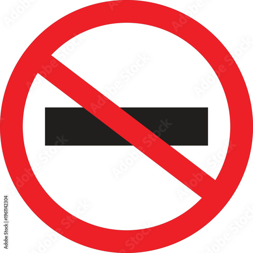 No Smoking Prohibition Warning Sign Symbol.