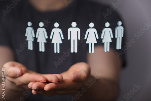Person holding 3d figures r...