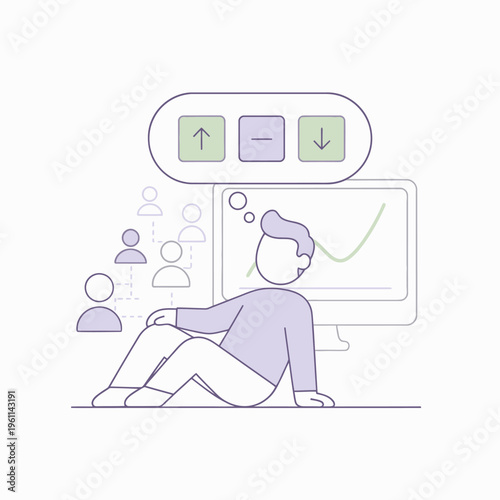 Man contemplating business growth and decision making.