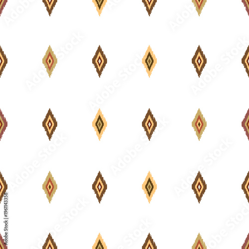 African tribal pattern design featuring geometric shapes warm colors, creating vibrant