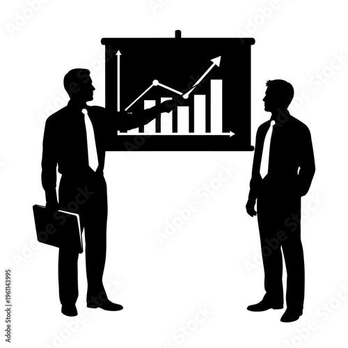 Two Businessmen Discussing Growth Strategy.