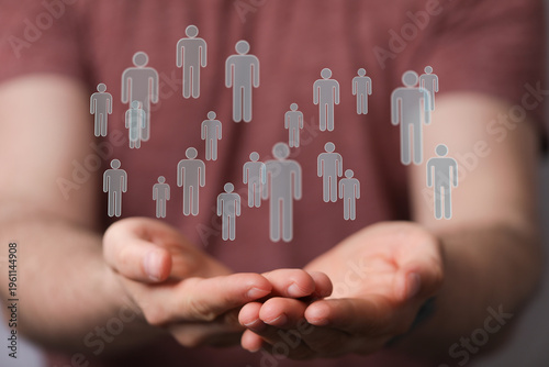 Abstract image of hands cup...