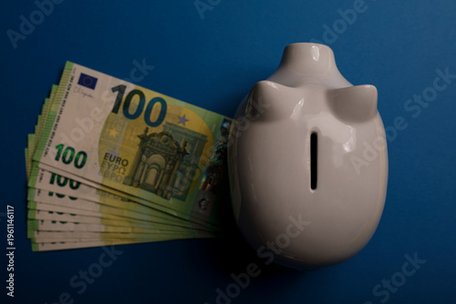 Savings concept. Piggy bank...