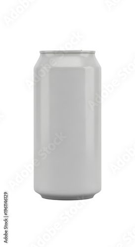 Blank Aluminum Soda Can Mockup Isolated on White and Transparent Background