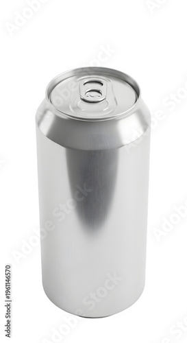 Blank Aluminum Soda Can Mockup Isolated on White and Transparent Background