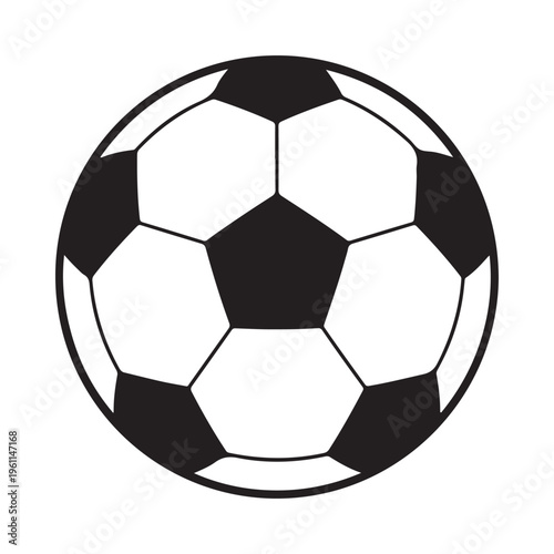 Black and white vector soccer ball graphic illustration design