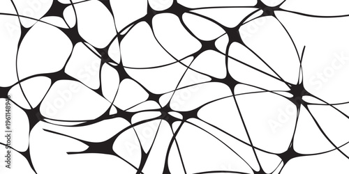 Photos Abstract network of interconnected neurons and synapses.
