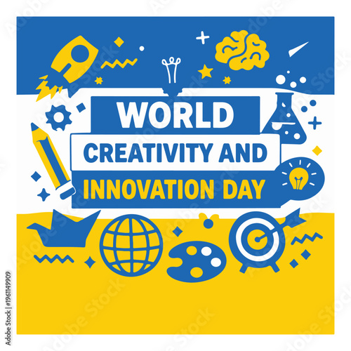 World Creativity and Innovation Day Flyer Celebrating Ideas, Imagination and Creative Thinking