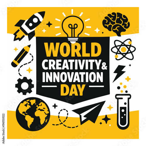 World Creativity and Innovation Day Flyer Celebrating Ideas, Imagination and Creative Thinking