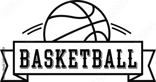 Basketball logo with motion lines