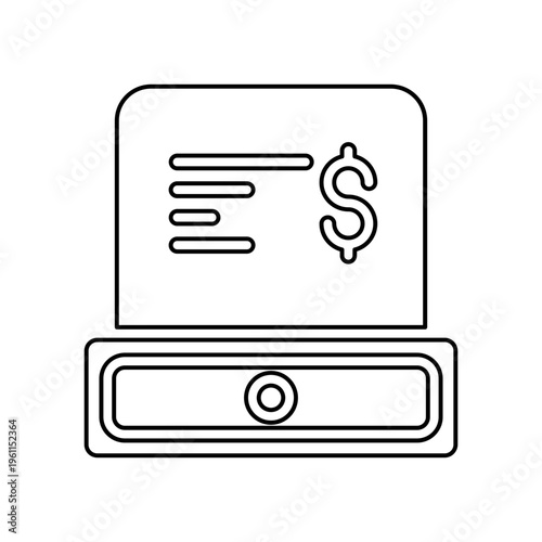 Cashier machine icon