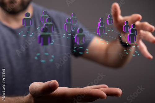 Person holding a digital ne...