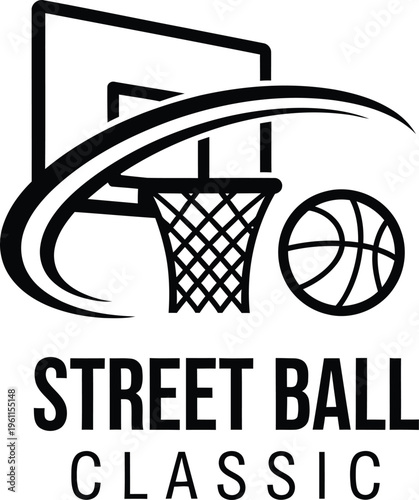 Street ball classic basketball logo