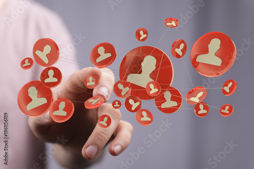 Abstract network of people ...