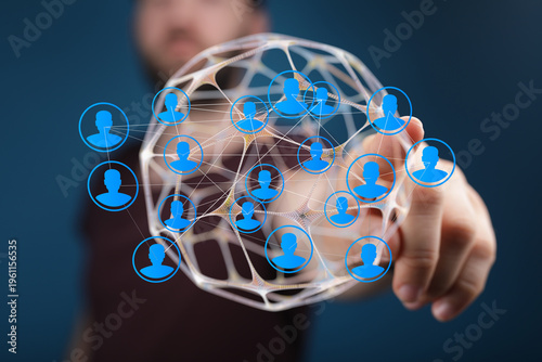 Concept of global network, ...