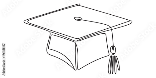 Graduation cap with tassel, academic achievement symbol