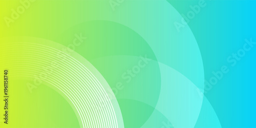 green gradient circle fluid shape composition