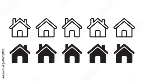 House icon design variations cwa