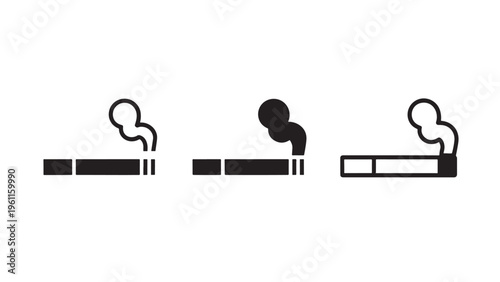 Cigarette smoking icons