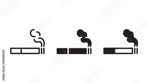 Cigarette smoking icons